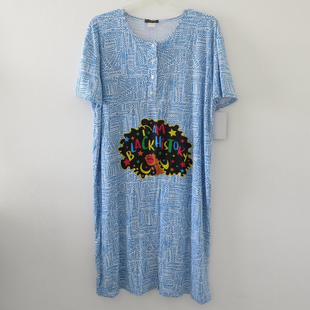 (#K-1) Not a morning person PJ gown plus size one size